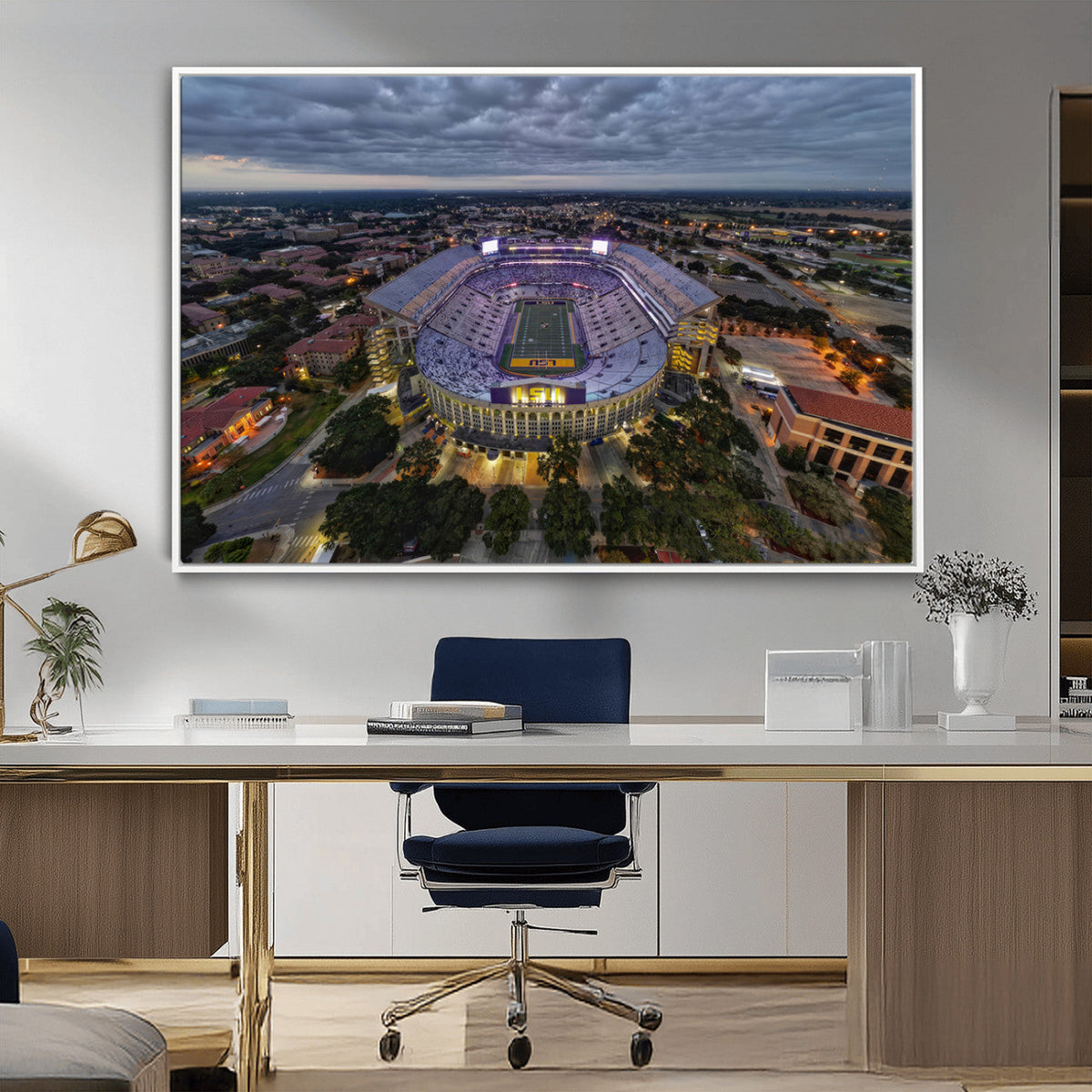 The Louisiana State University Tigers Football Team Print -