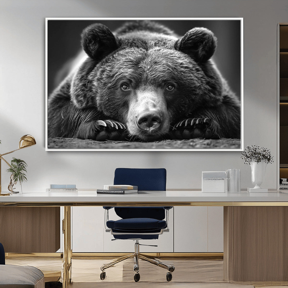Resting Grizzly 399 Bear Canvas Print | Ready to Hang Wall