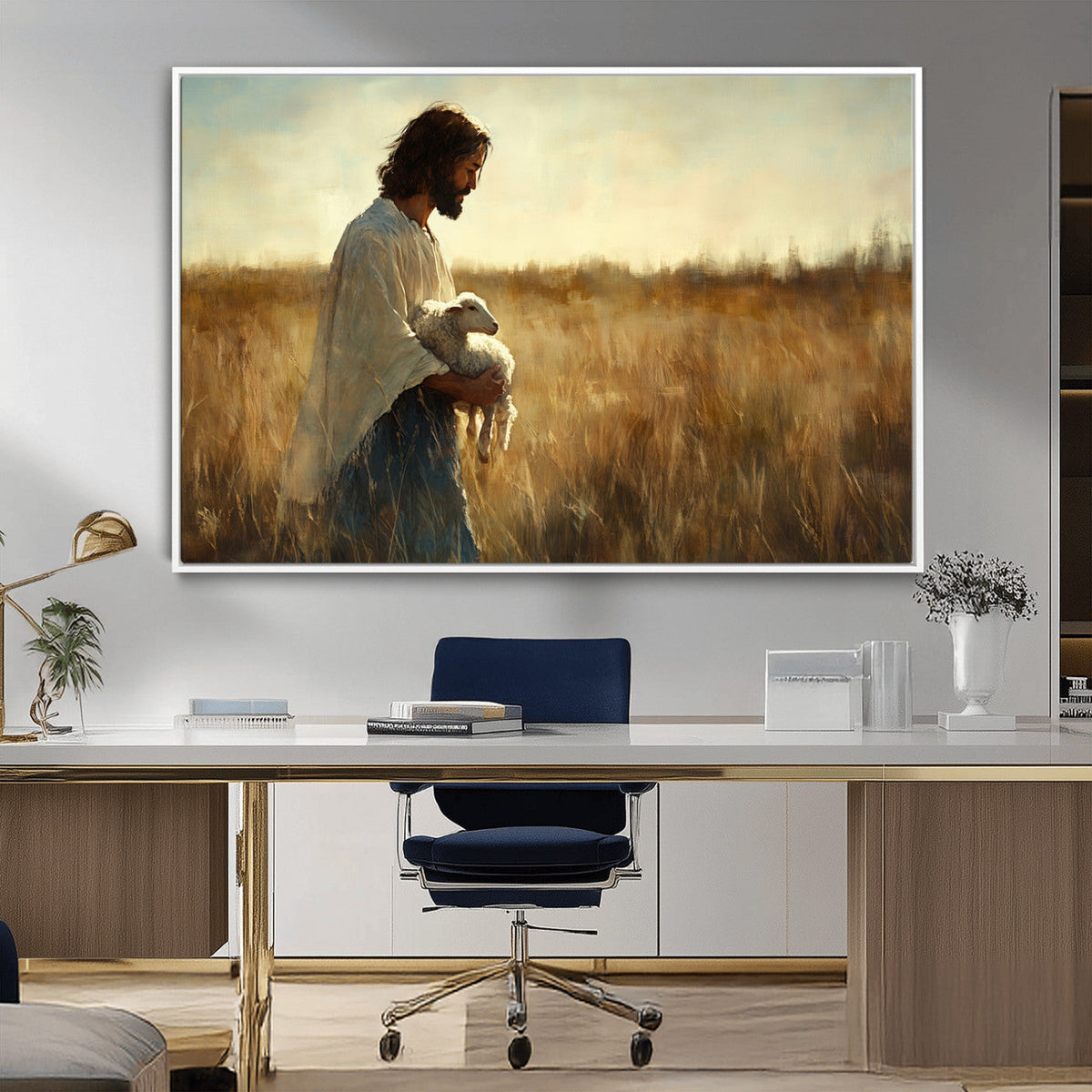 Jesus the Good Shepherd Wall Art Canvas Print -