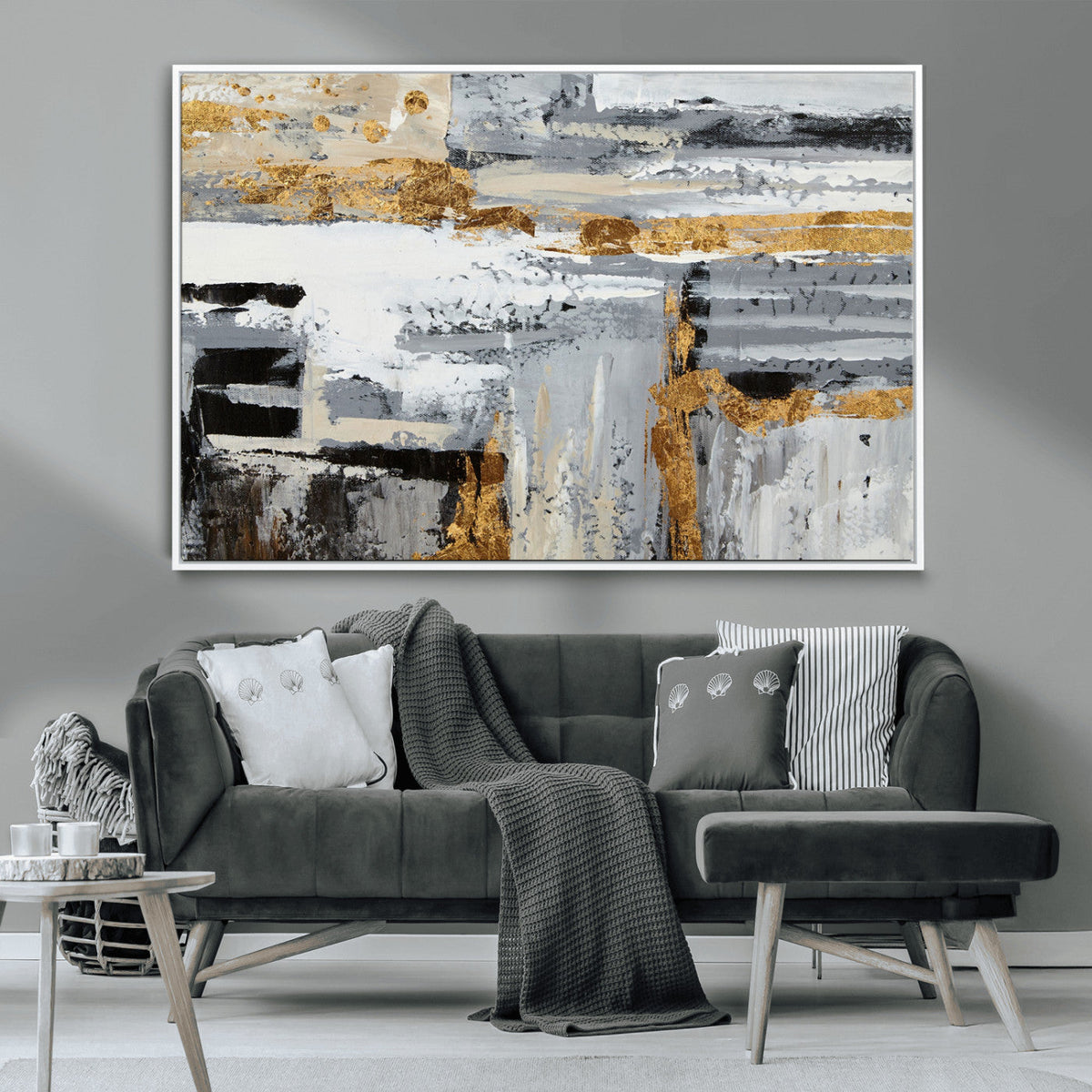 Abstract Painting Canvas Wall Art Print Paint Drip Art Brush