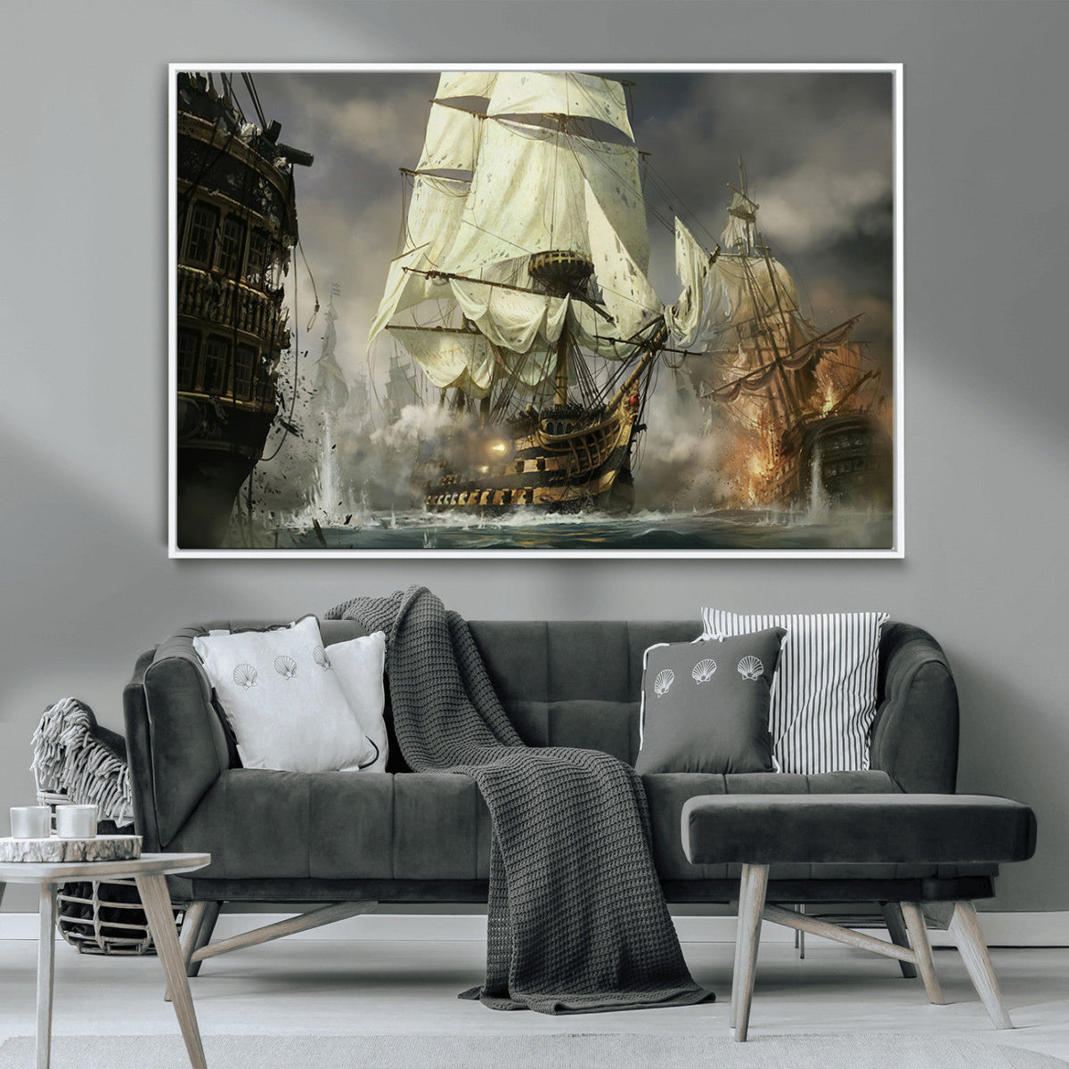 Pirate Ship War Wall Art Canvas Print