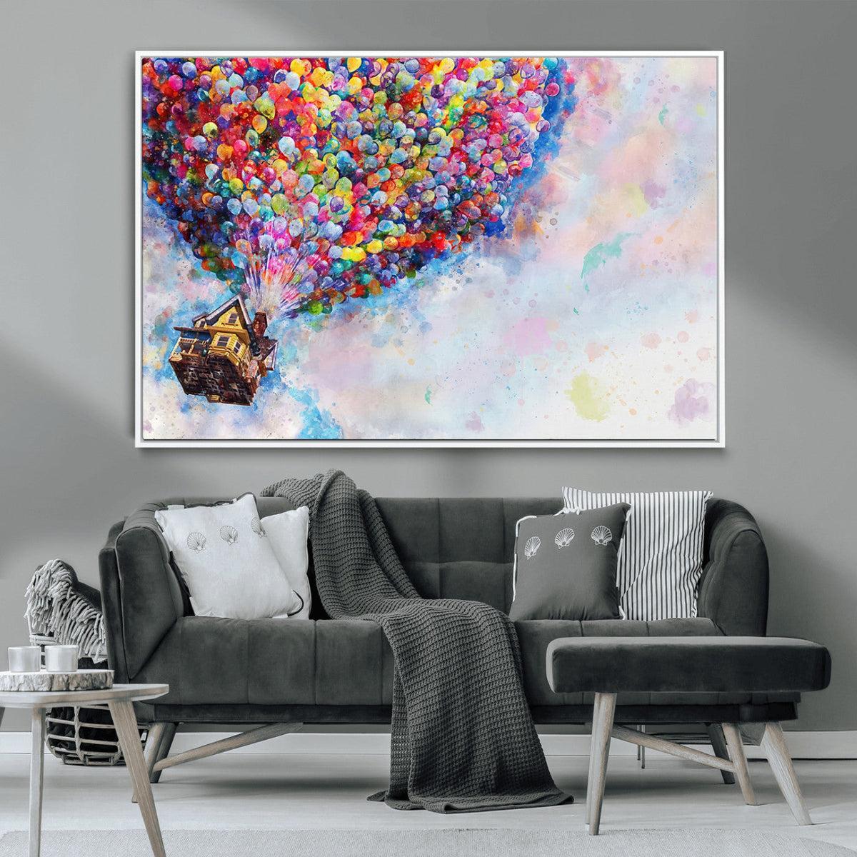 Don't Look Up Movie Canvas Wall Art - Vibrant Floating House