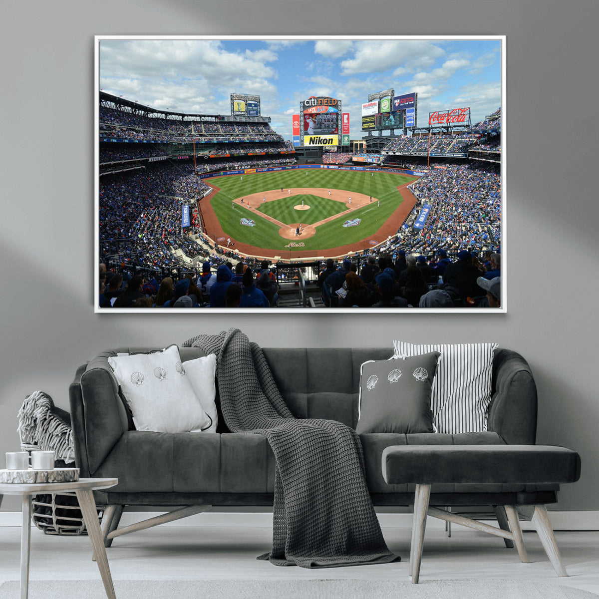 New York Mets Baseball Team Print - Citi Field Stadium Wall