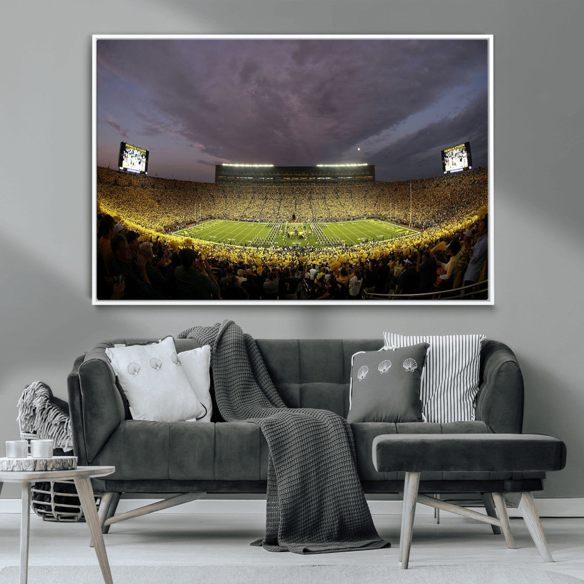 Michigan Wolverines Print - Michigan Stadium Wall Art Canvas