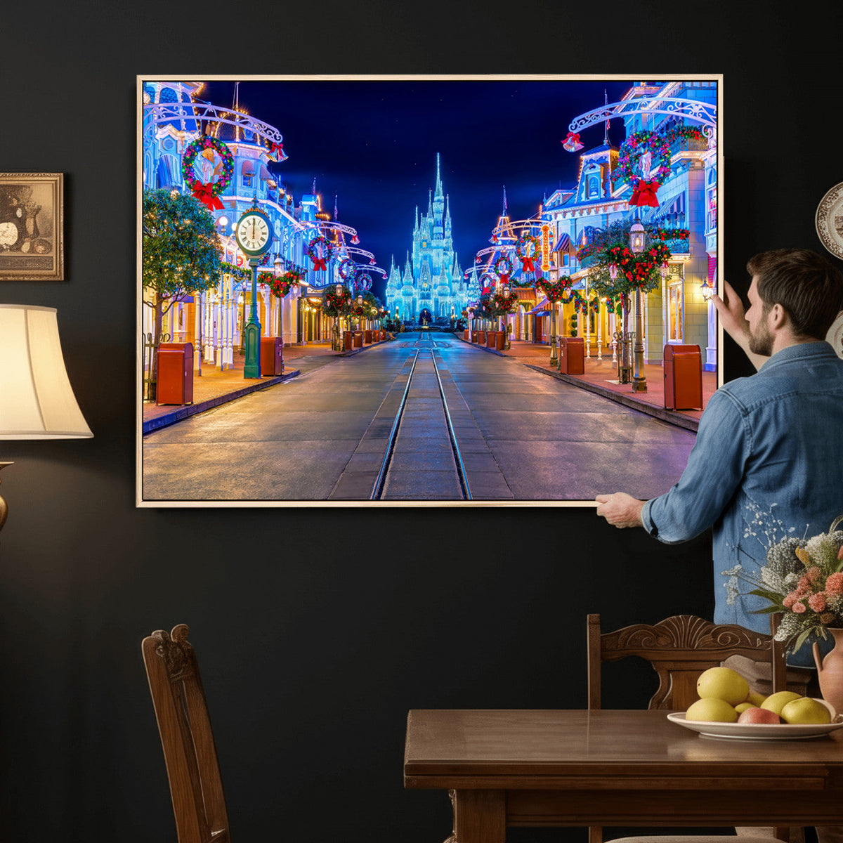 Disney Wall Art | Castle Large Wall Art Disney Magic Kingdom