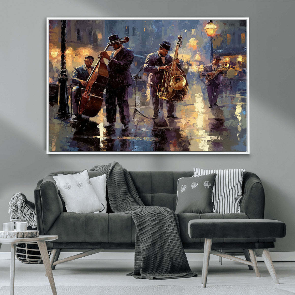 Afro Abstract Jazz Music Wall Art Canvas Print – Colorful