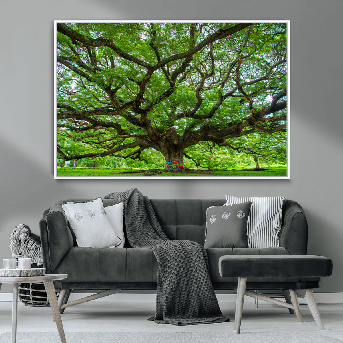 Oak Tree Wall Art Print, Forest Canvas Wall Art for Home and