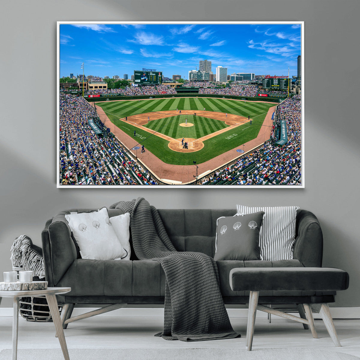 Wrigley Field Baseball Stadium Canvas Wall Art – Packed