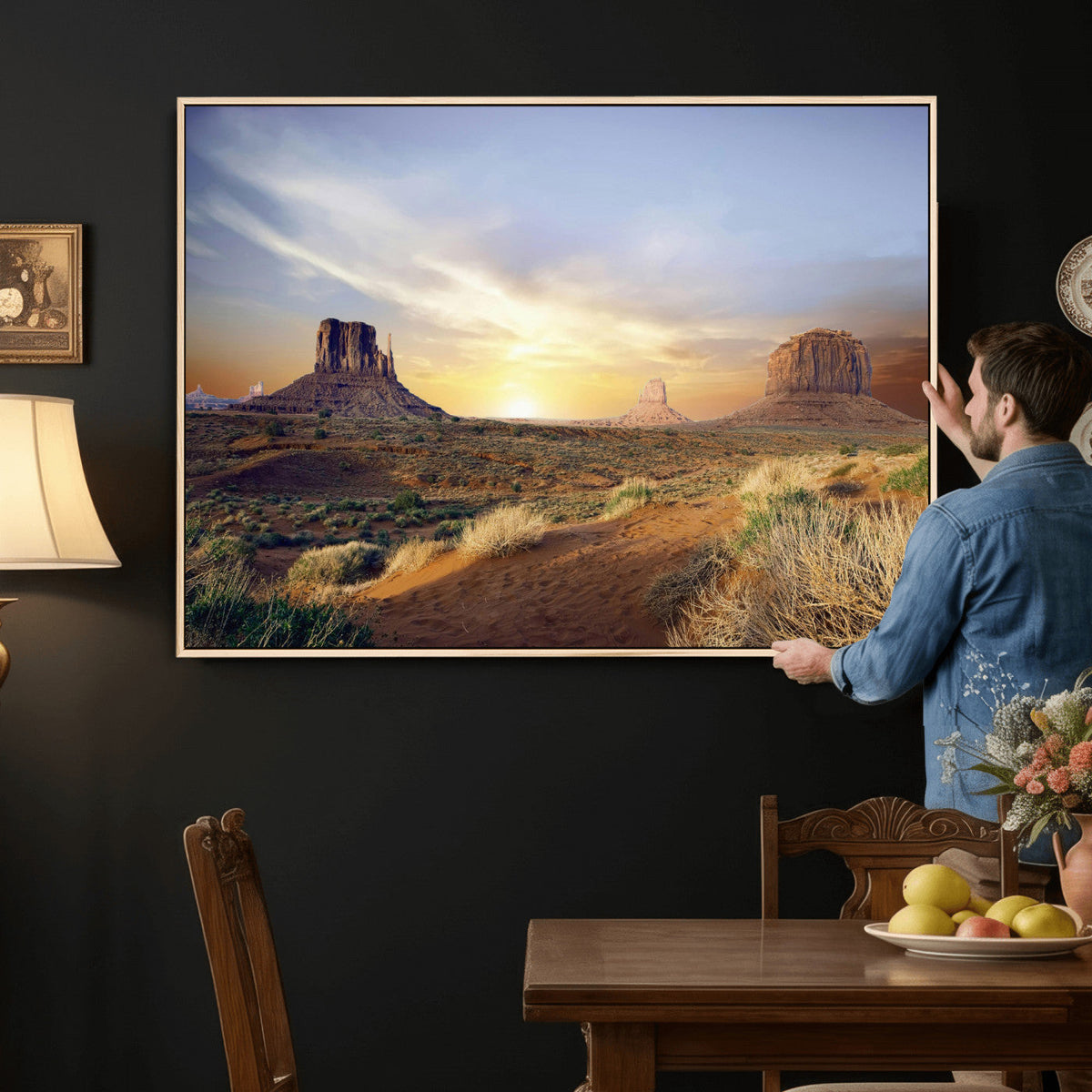 Monument Valley Desert Wall Art Canvas Print, Southwest