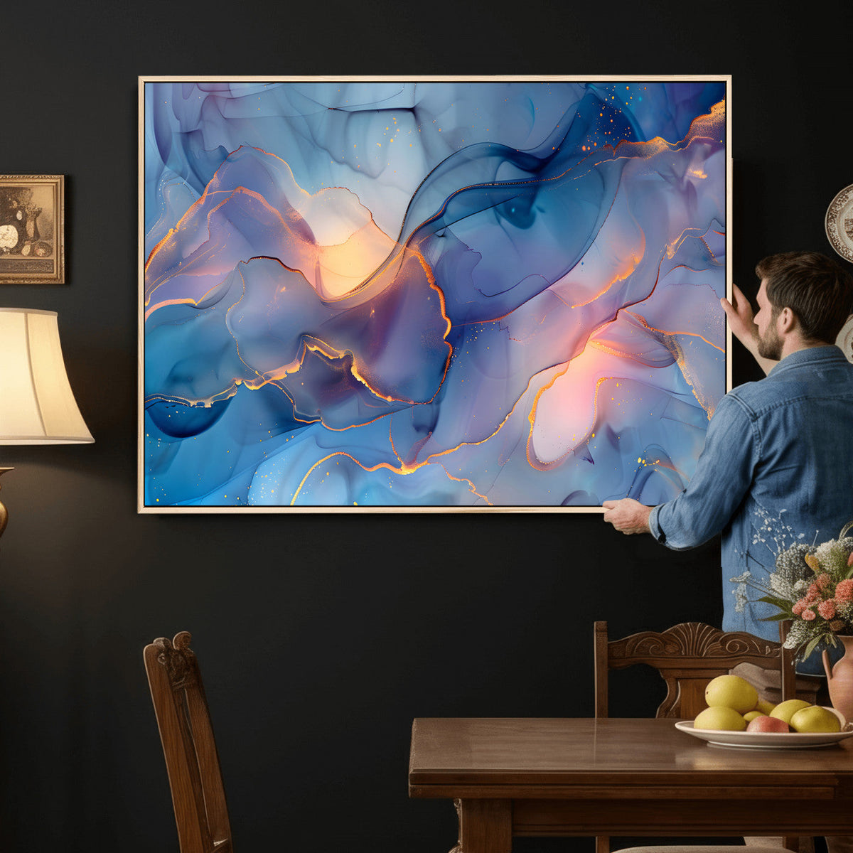 Colorful Abstract Canvas Wall Art Print, Vibrant Popup Color Art Print