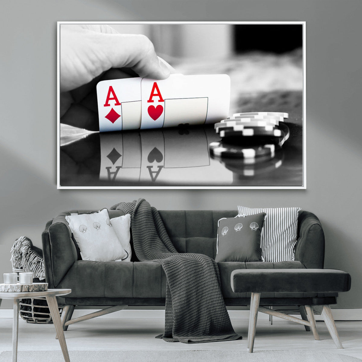Aces Poker Art Poker Game Wall Art Canvas Print