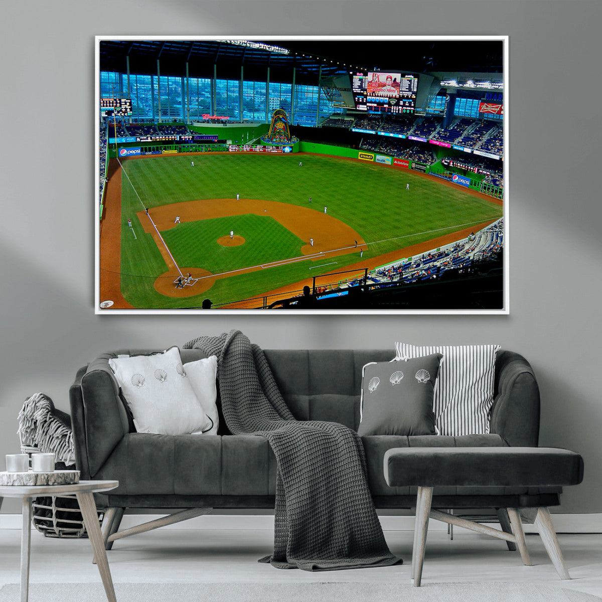 Miami Marlins Baseball Team Print - Miami LoanDepot Park
