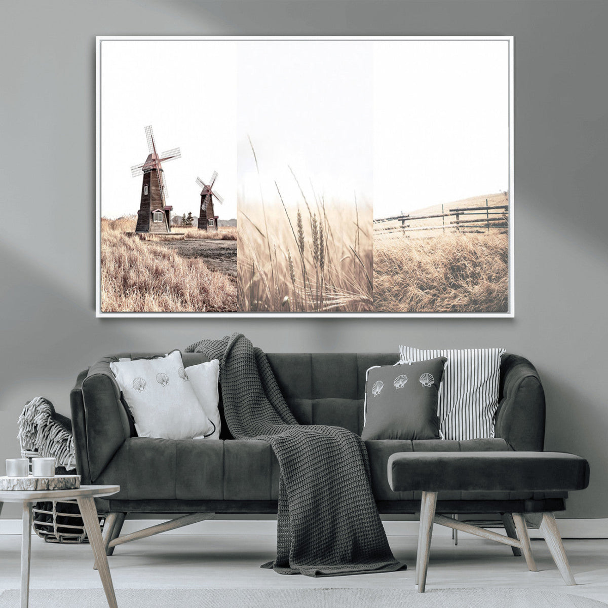 Farm Prints Set, Farmhouse Wall Art Canvas, Country House