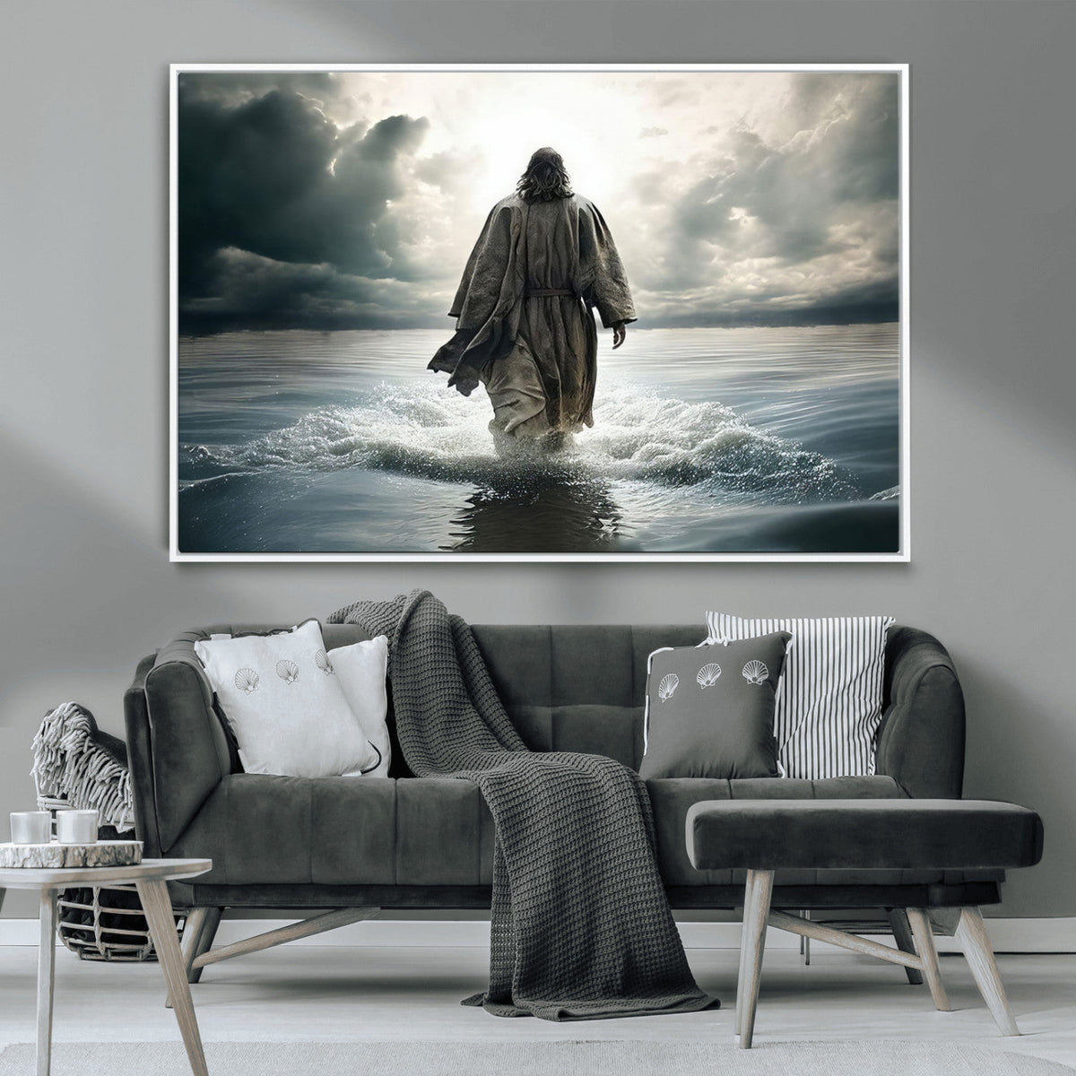 Jesus Walking on Water Wall Art | Canvas Print | Ready to