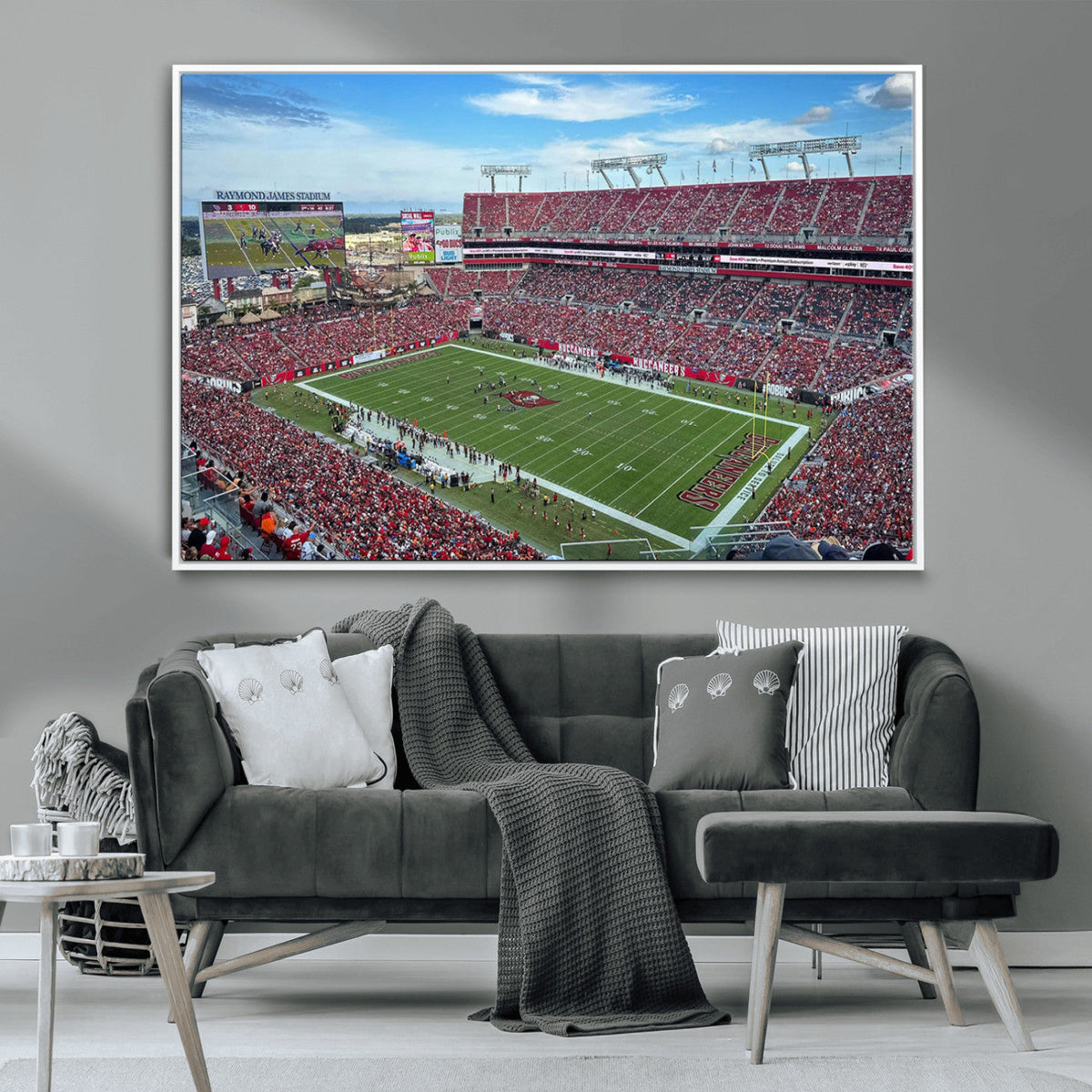 Florida Tampa Raymond James Stadium Wall Art Canvas Print -