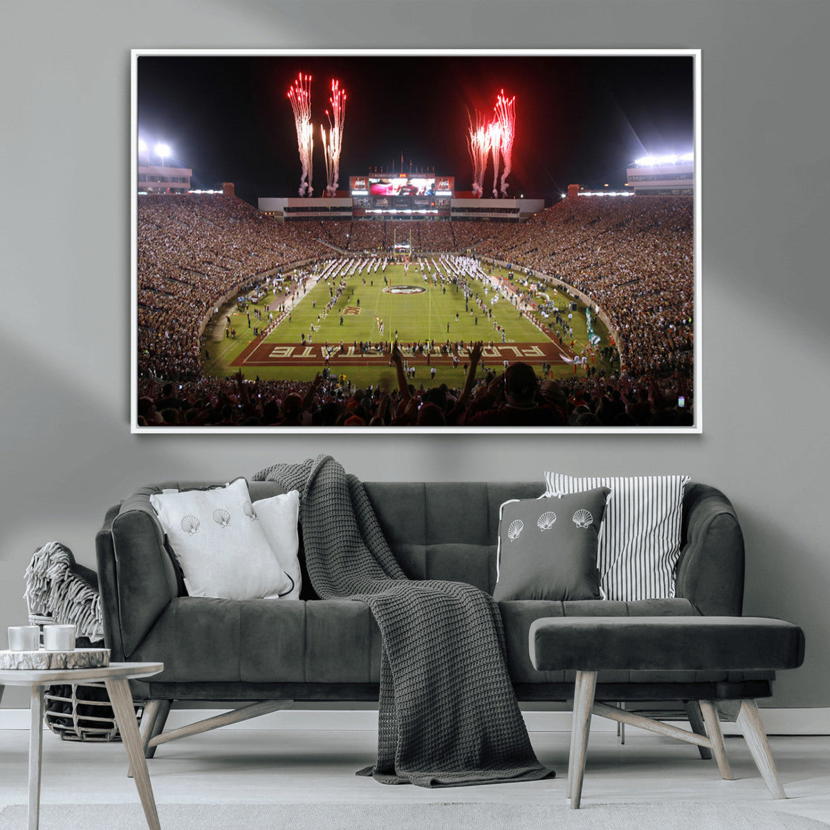 Framed Florida State Seminoles Football Team Print -