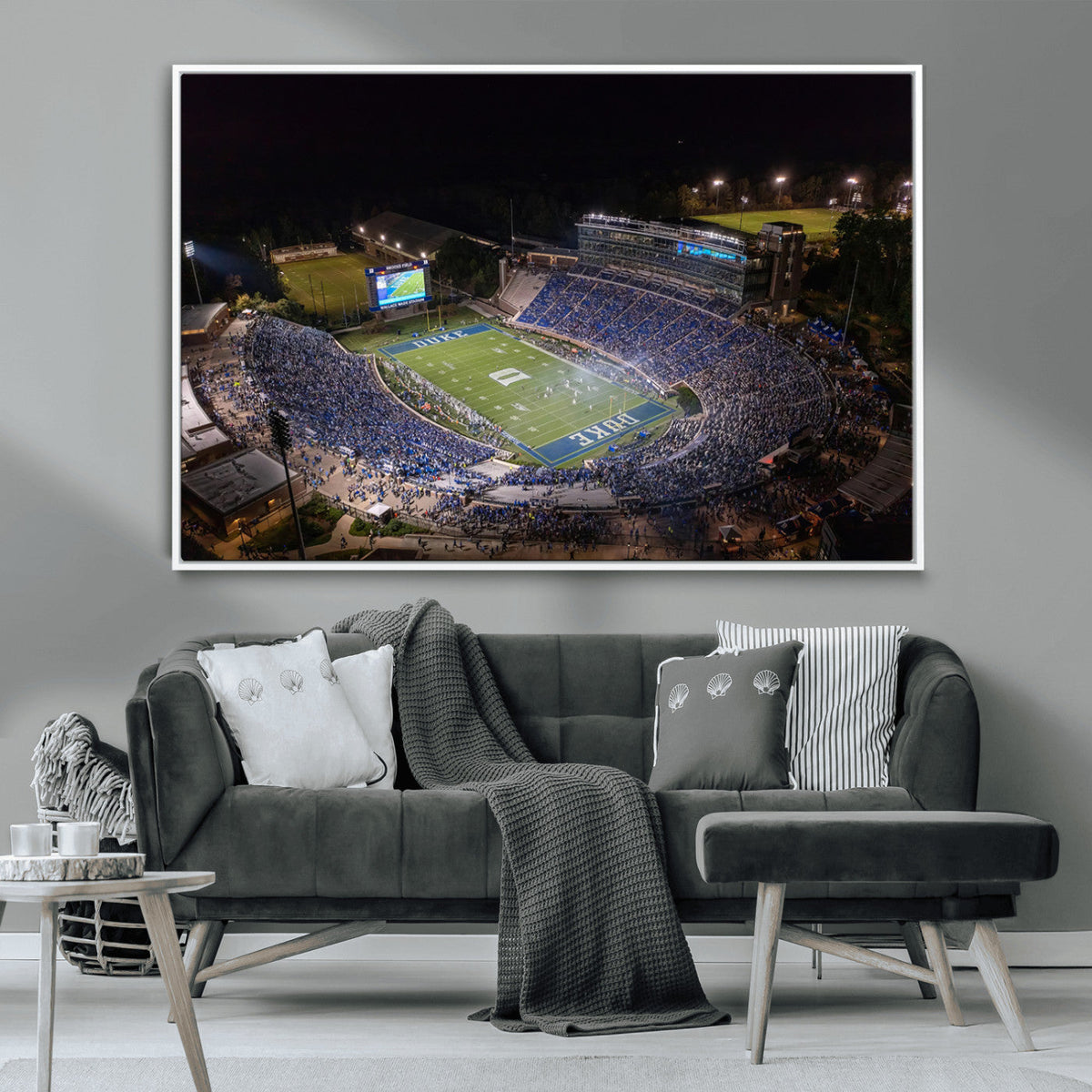 Duke University Blue Devils Football Print Canvas - Durham