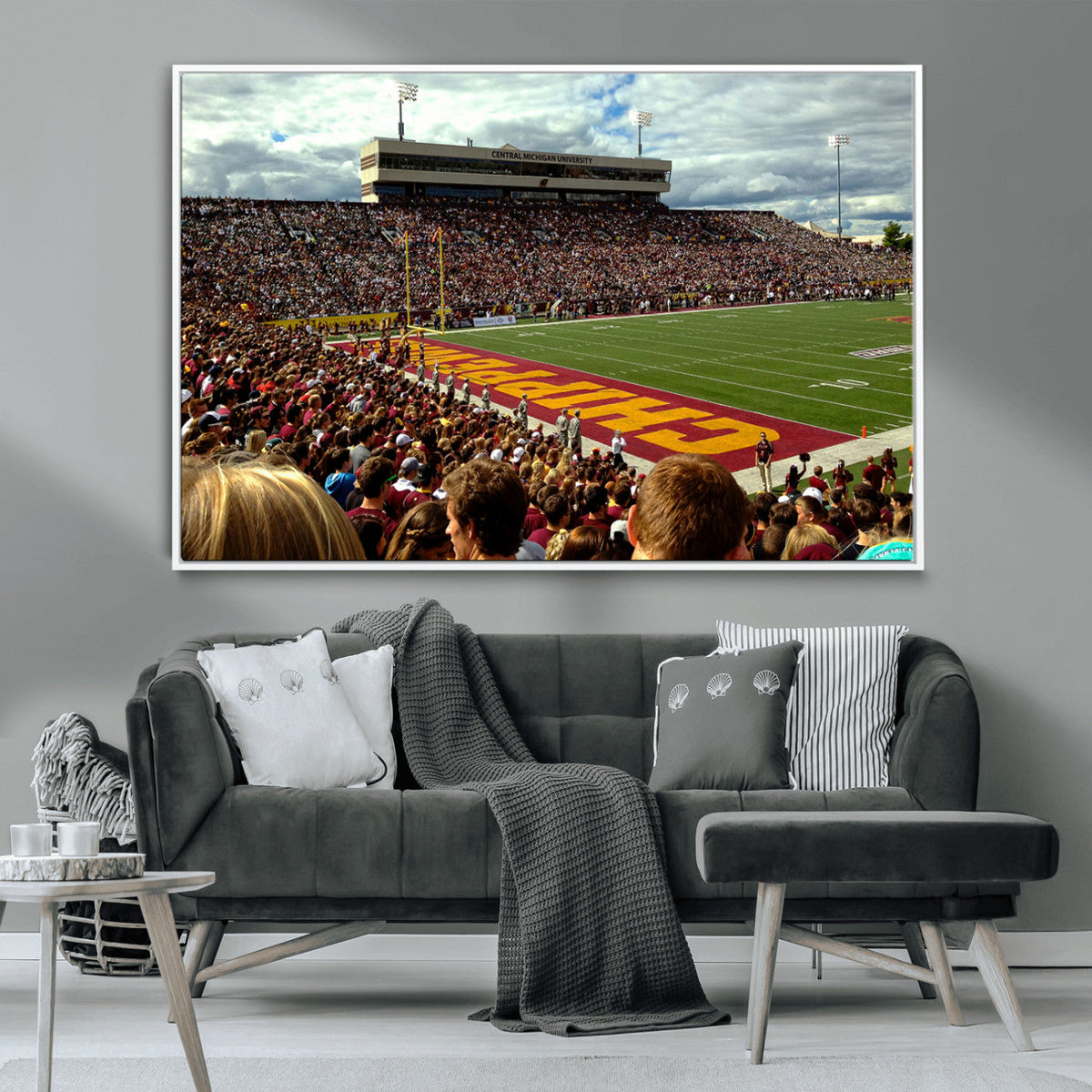 Central Michigan University Chippewas Football Team Print -