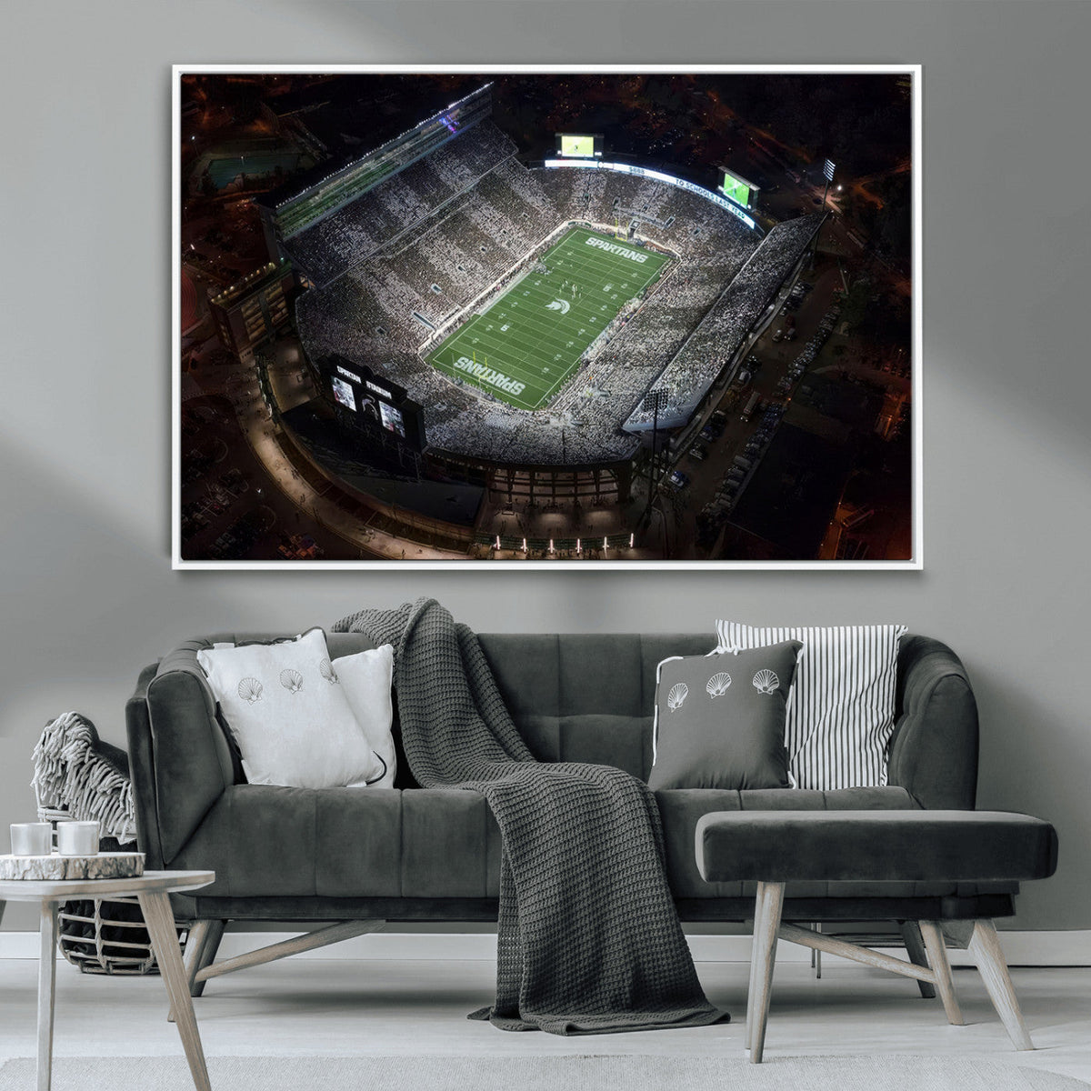 Michigan State Spartans Football Team Print - East Lansing
