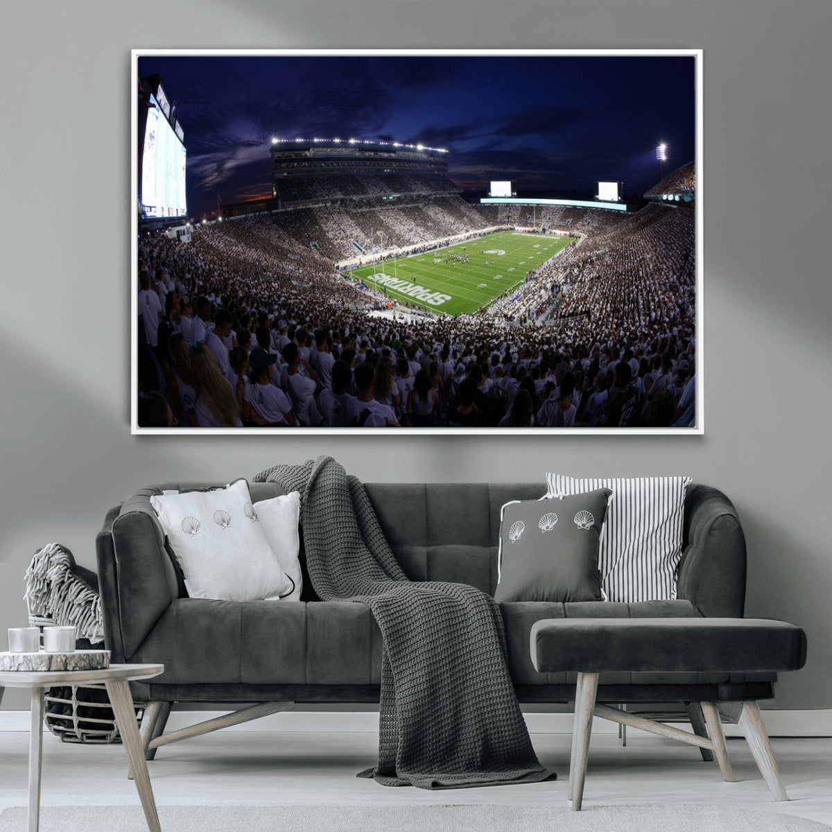 Michigan State Spartans Canvas, Framed Football Team Print -