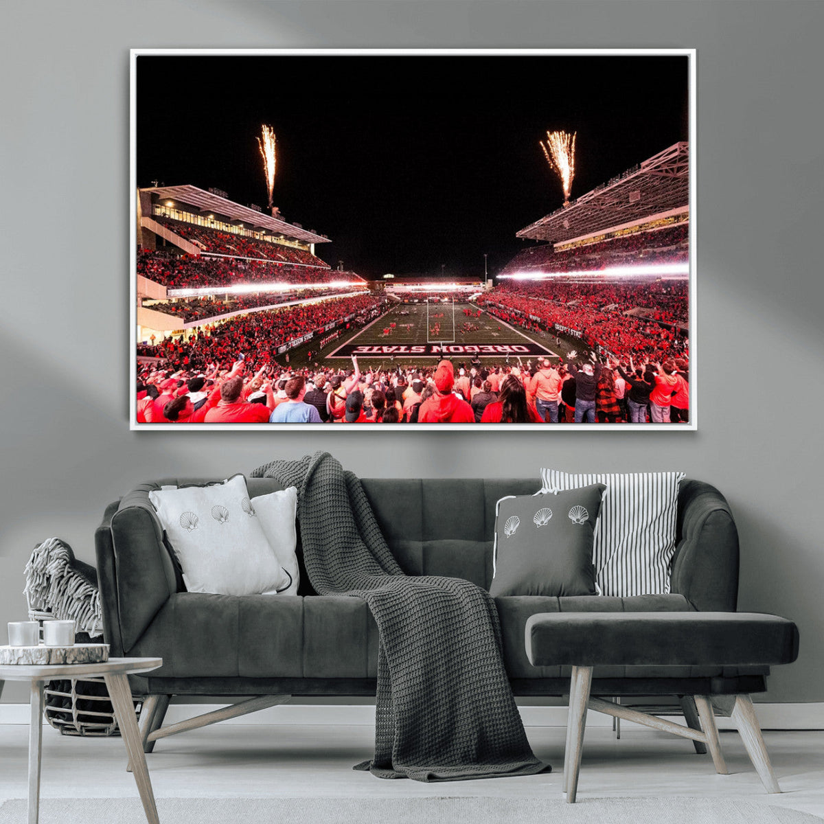 Oregon State Beavers Football Team Print - Corvallis Reser