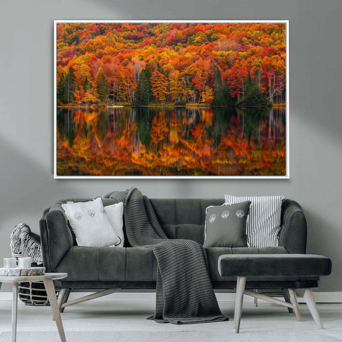 Fall Foliage Wall Art - Autumn Reflection Canvas Print,