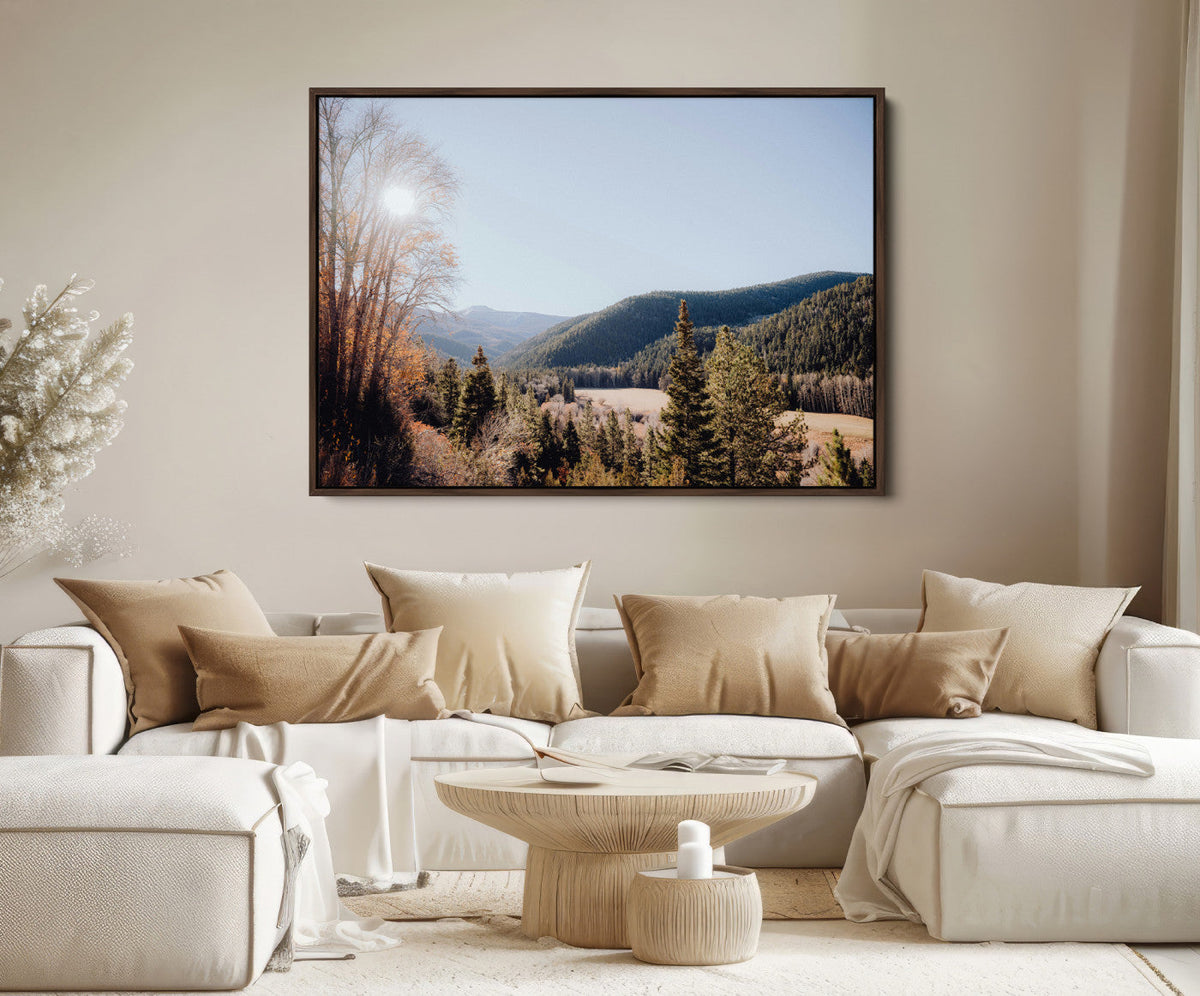 Rustic Landscape Wall Art Canvas Print – Serene Valley Scene