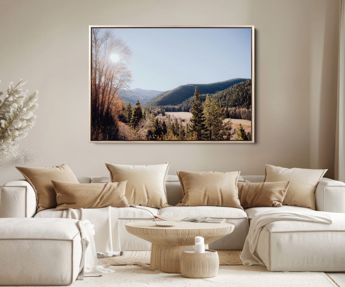 Rustic Landscape Wall Art Canvas Print – Serene Valley Scene