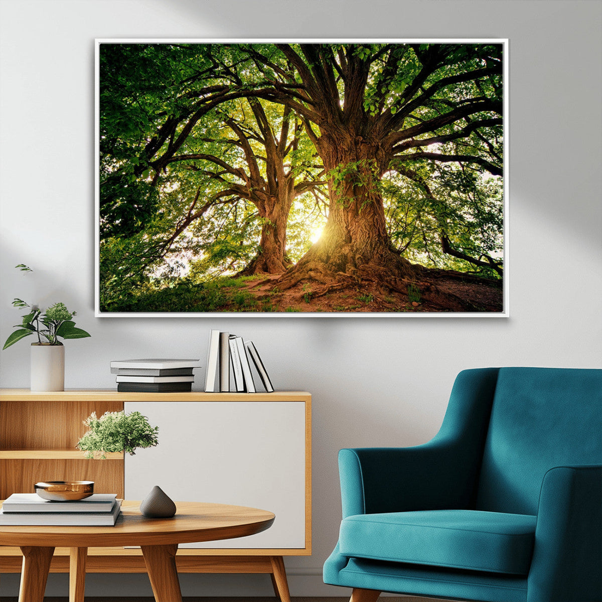 Majestic Ancient Tree Wall Art, NatureCanvas Print, Woodland
