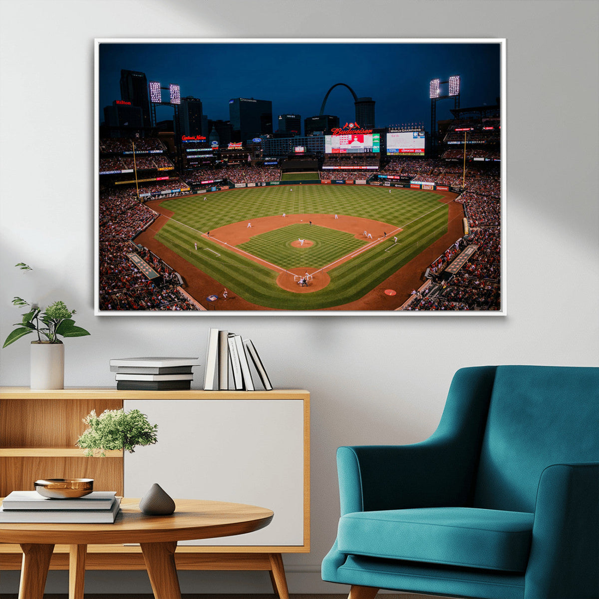 St. Louis Cardinals Baseball Team Print - Busch Stadium Wall