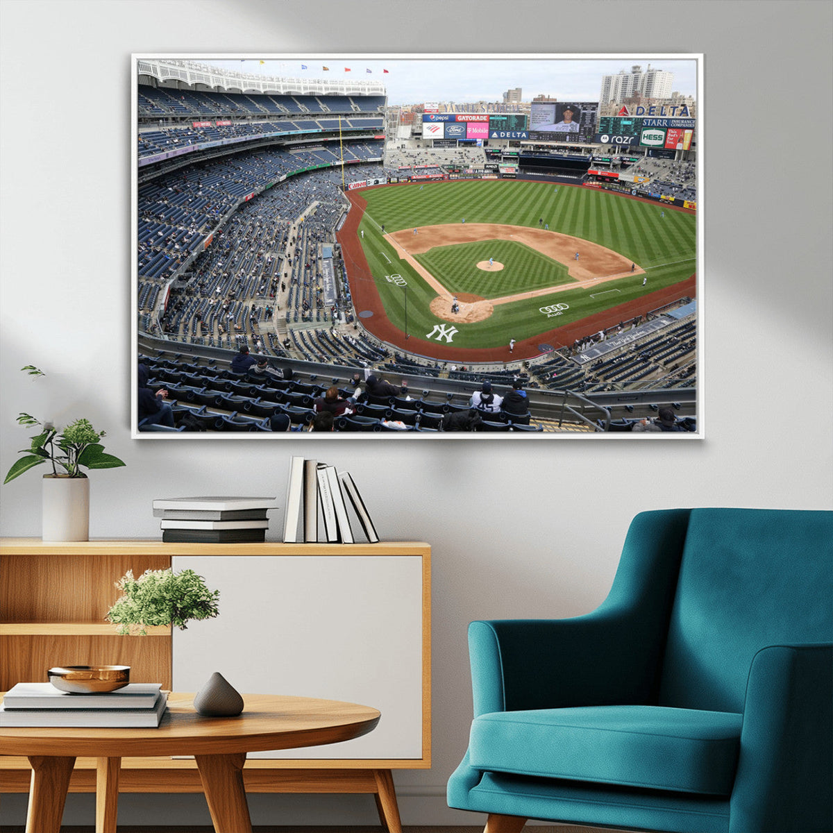New York Yankees Baseball Team Print - Yankee Stadium Wall