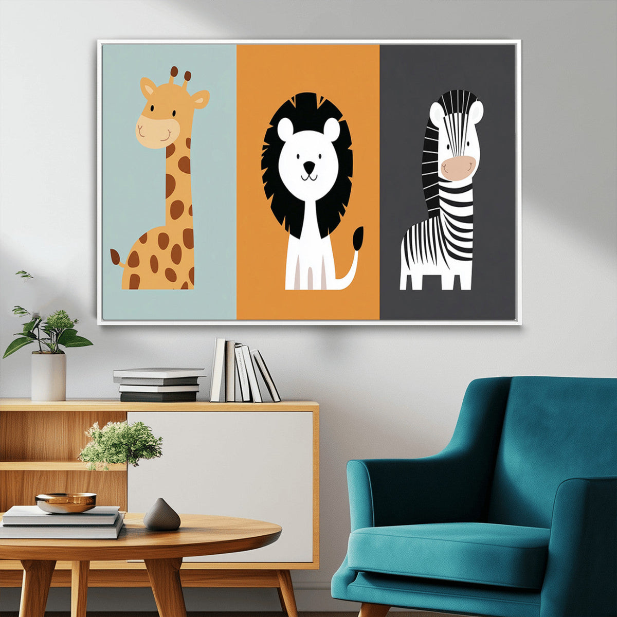 Boho Jungle Animal Nursery Wall Art Prints – Safari Decor