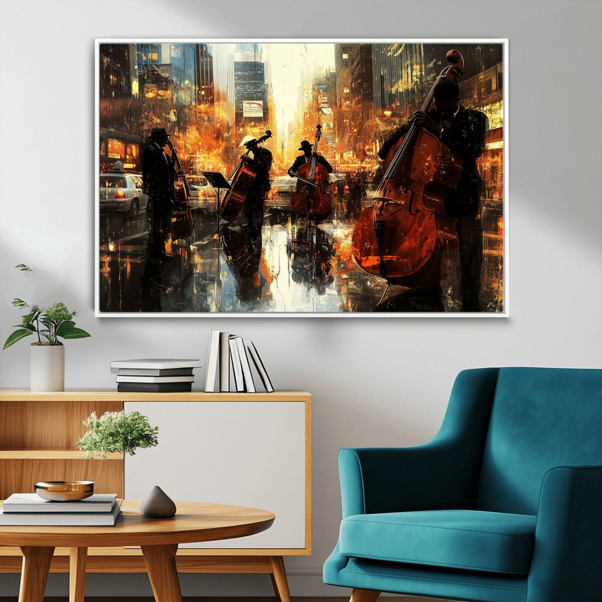 Jazz Wall Art Canvas Print – Colorful Musical Instrument