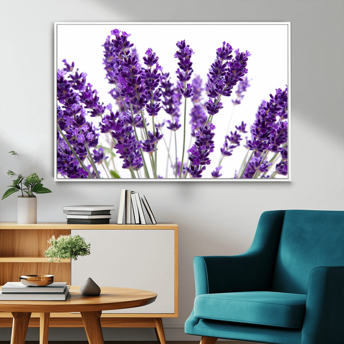 Lavender Flower Wall Art Canvas Print