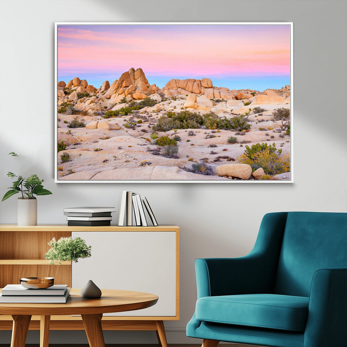 Vibrant Sunset Sky Wall Art Canvas Print – Framed Joshua