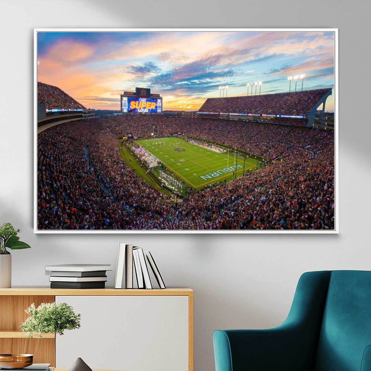 Jordan-Hare Stadium Wall Art Canvas Print, Football Stadium