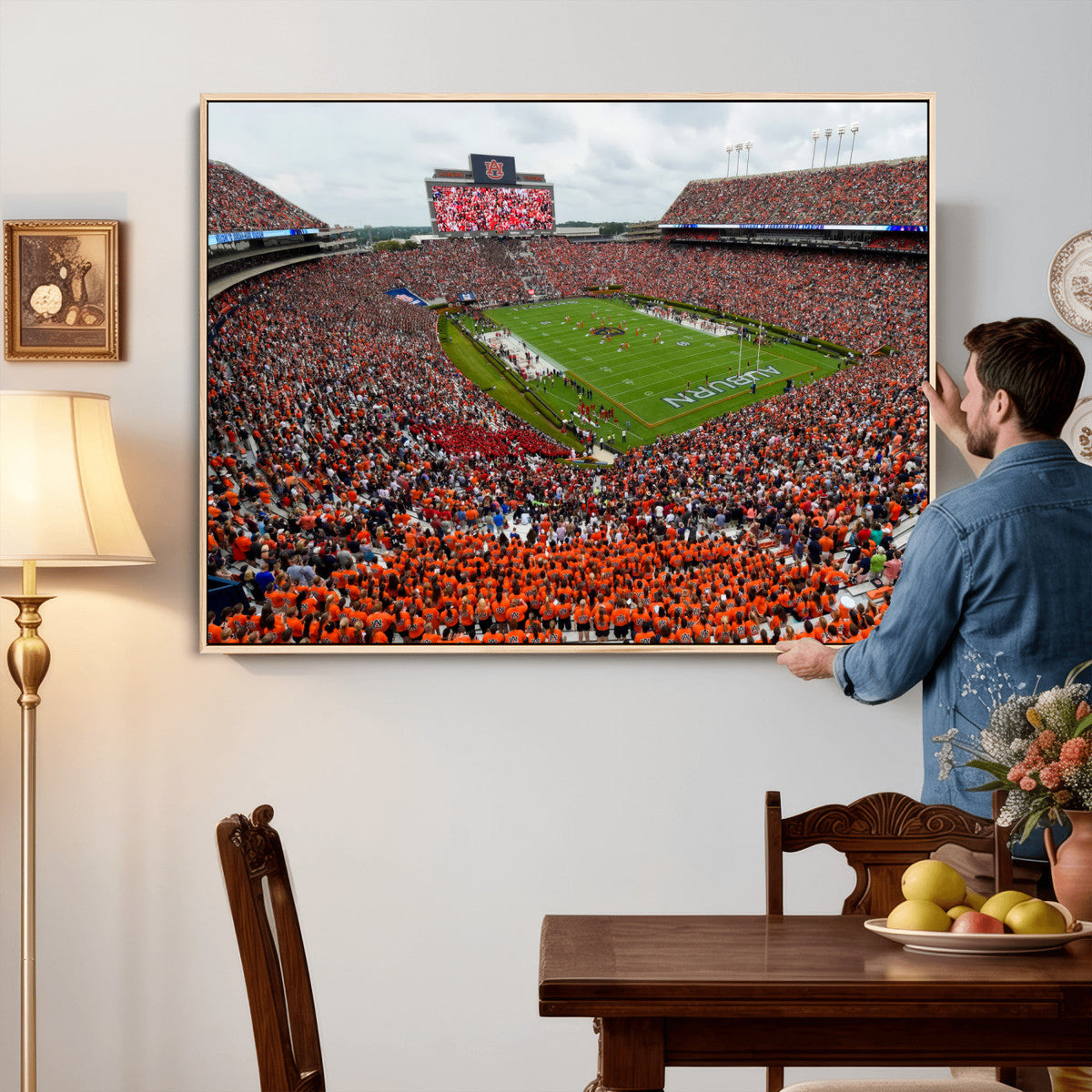 Auburn Stadium Wall Art Canvas Print, Jordan Hare Stadium