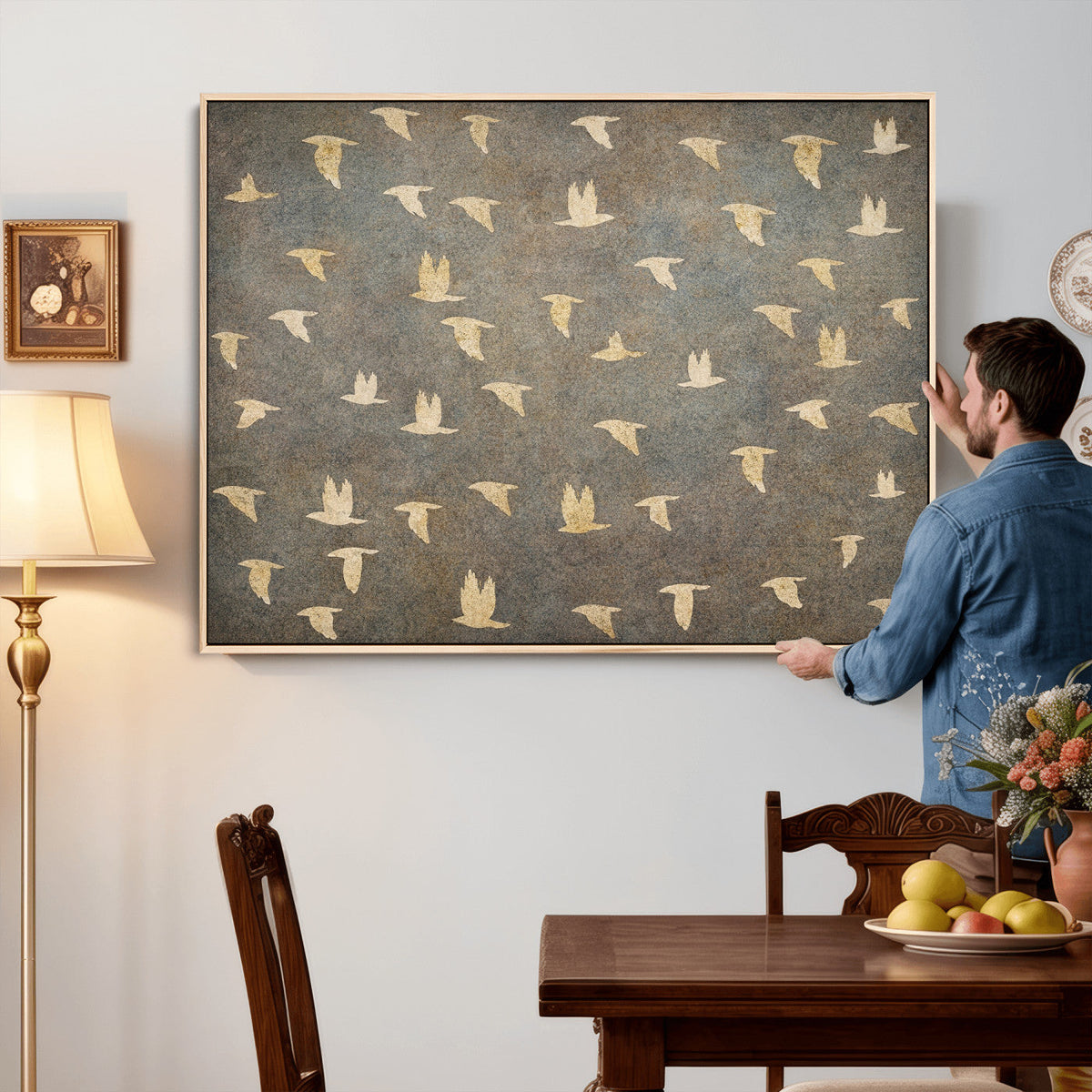 Abstract Birds Wall Art Canvas Print