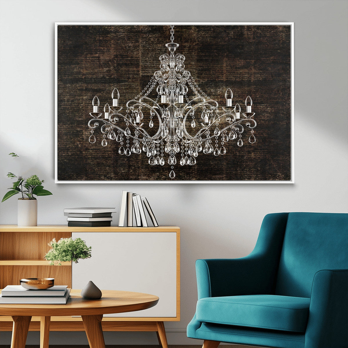 Rustic Chandelier Canvas Print