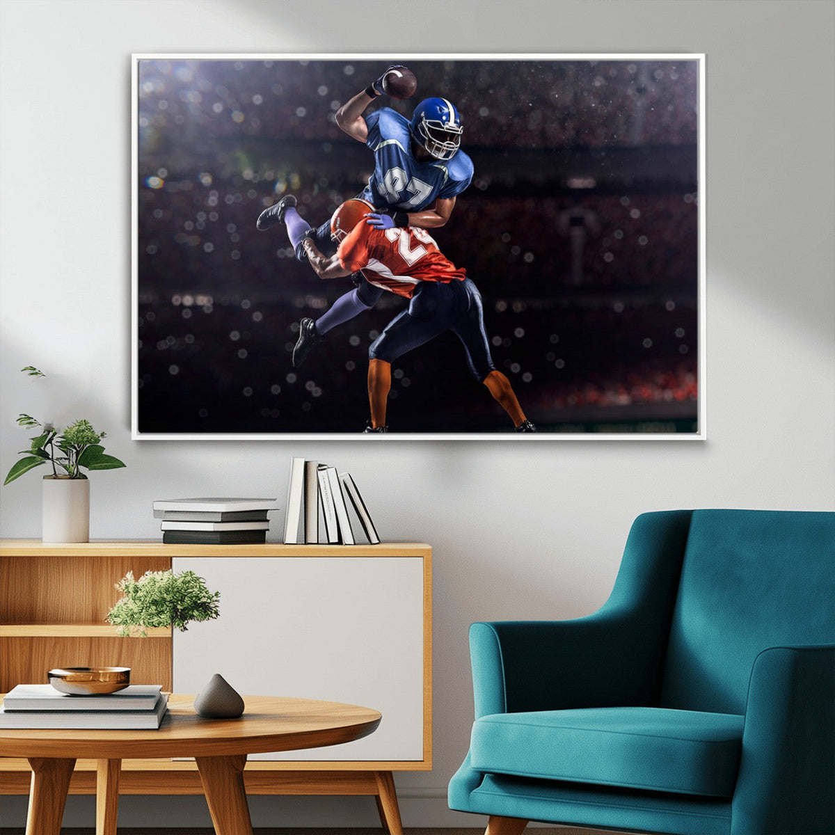 American Football Wall Art Canvas Print, Stadium Sport Wall
