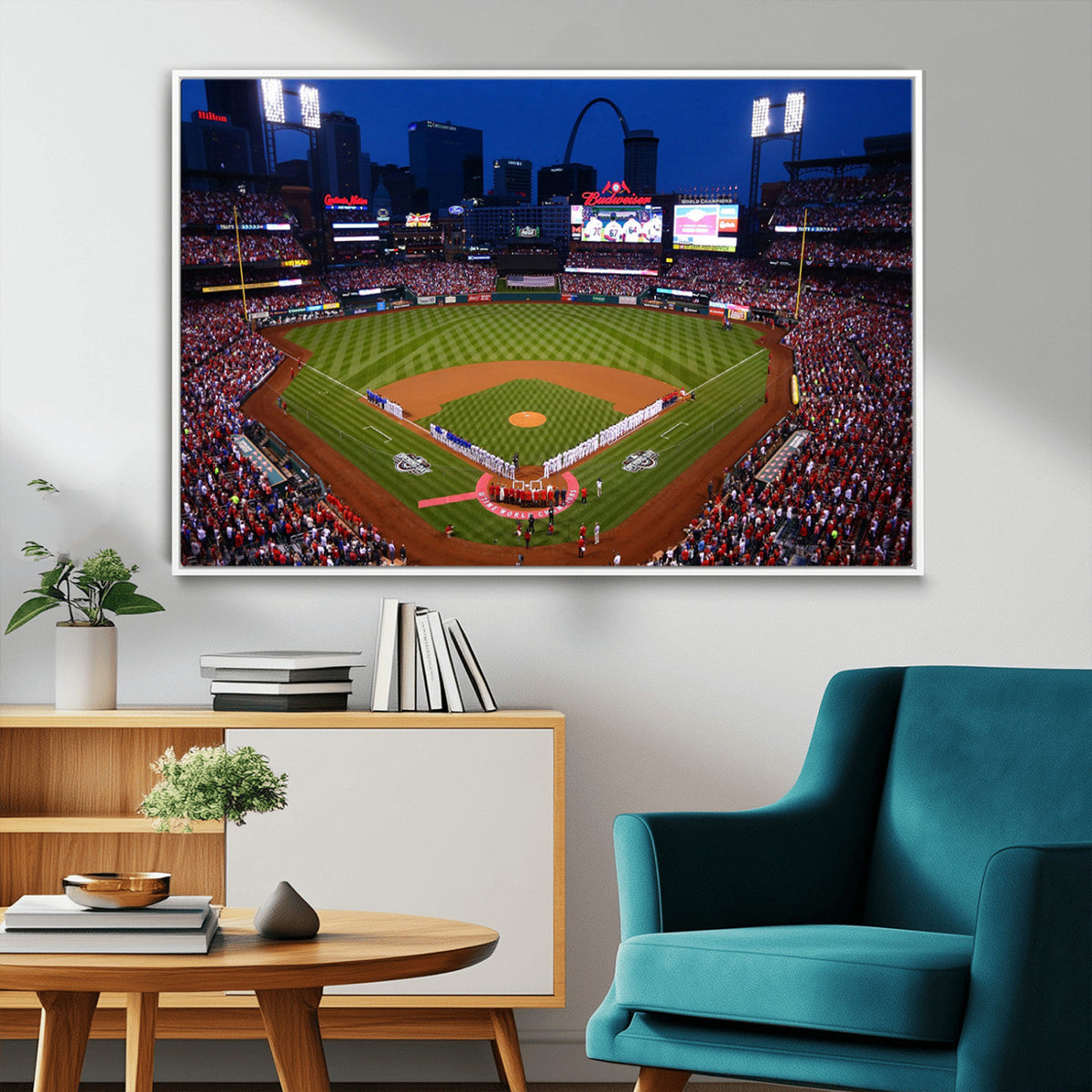 St. Louis Cardinals Baseball Team Print - Busch Stadium Wall
