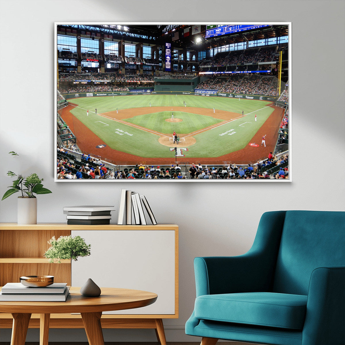 Texas Rangers Baseball Team Print - Arlington Globe Life