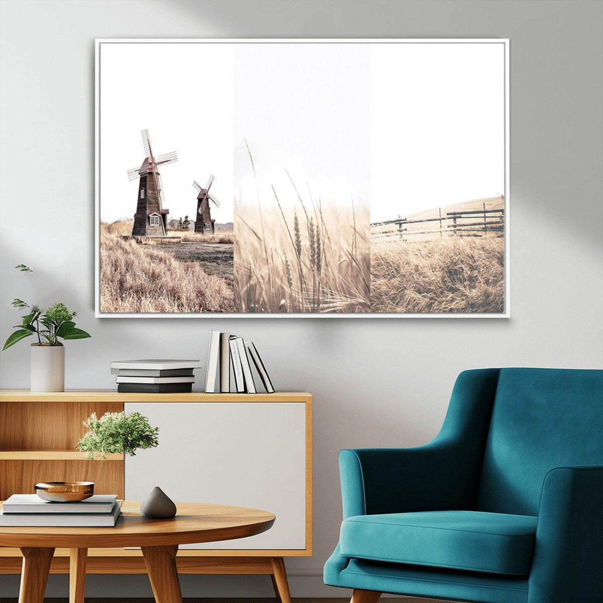 Farm Prints Set, Farmhouse Wall Art Canvas, Country House
