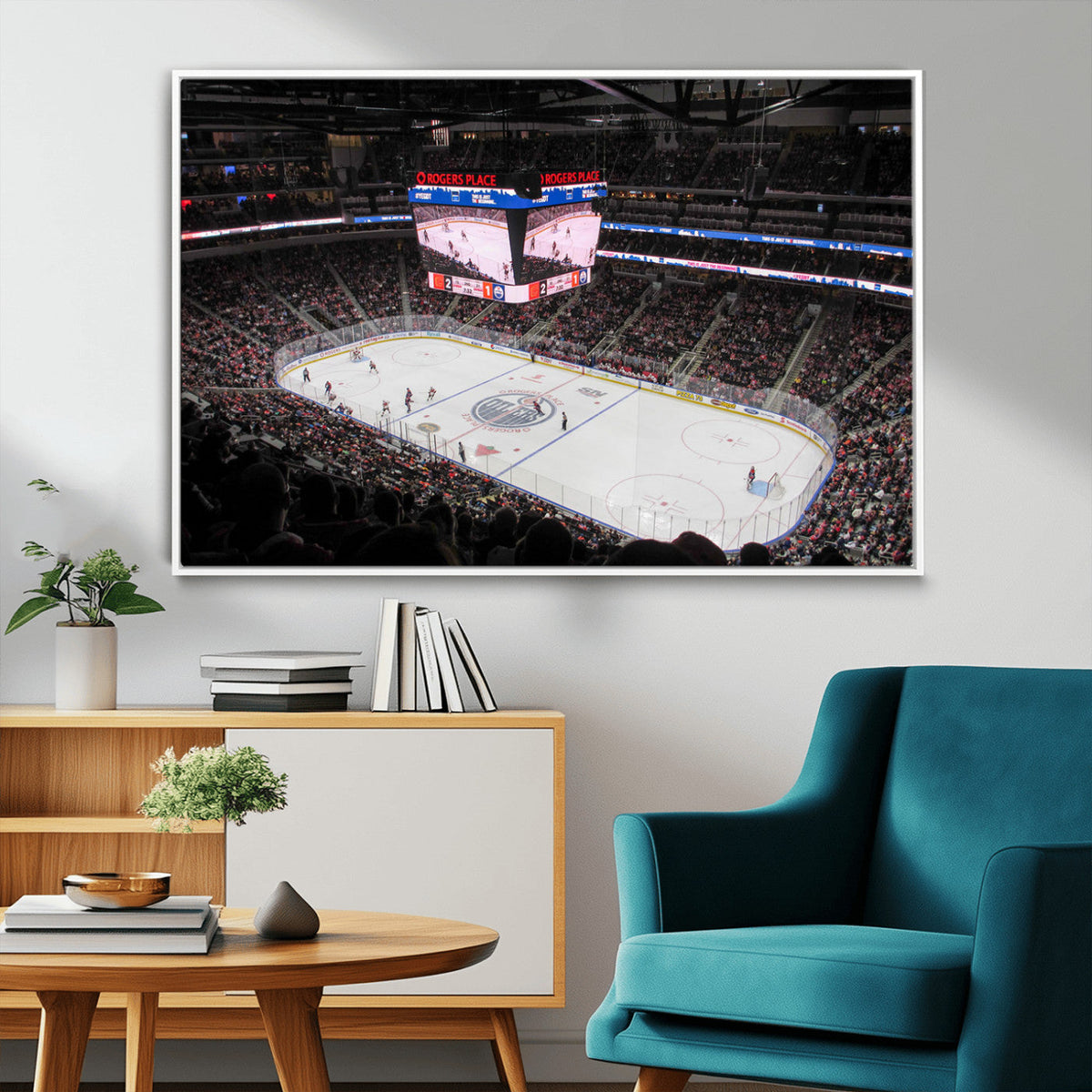 Rogers Place Edmonton Oilers Ice Hockey Stadium Wall Art,
