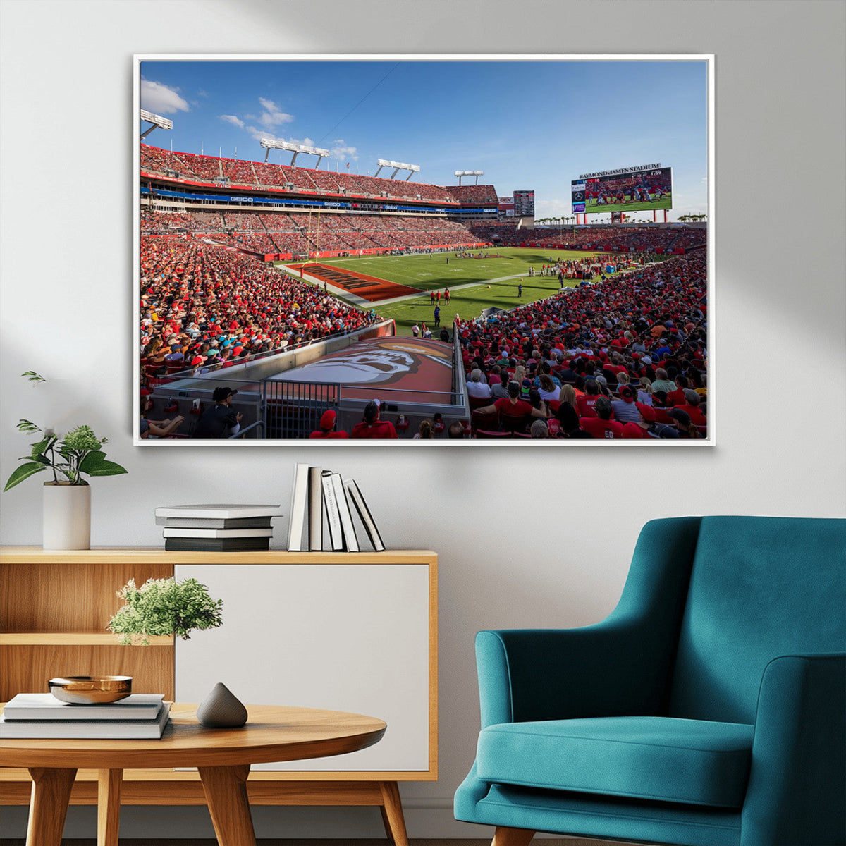 Florida Tampa Raymond James Stadium Wall Art Canvas Print -