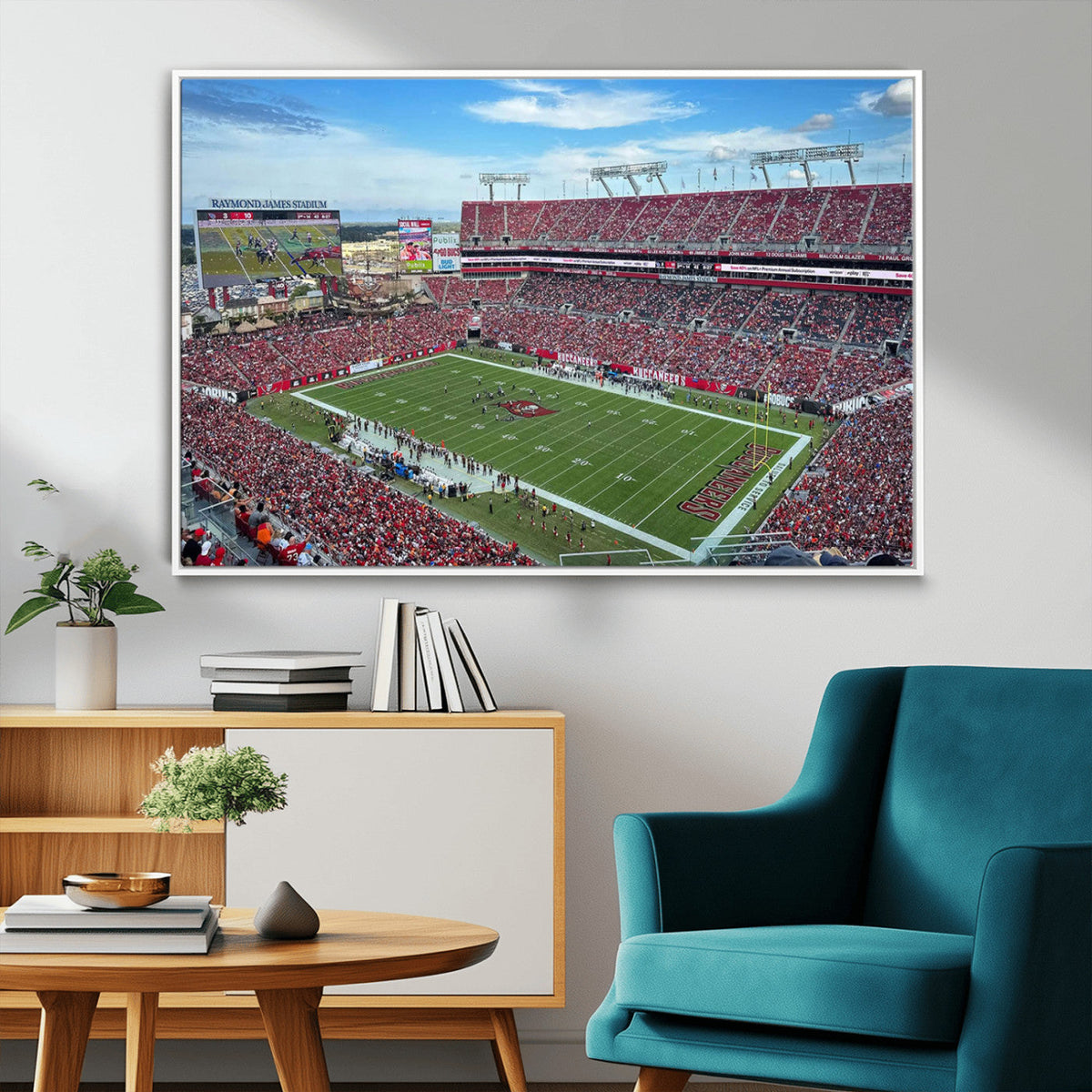 Florida Tampa Raymond James Stadium Wall Art Canvas Print -