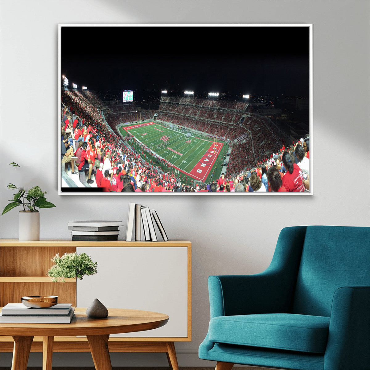 Houston Cougars Football Team Print - Houston TDECU Stadium