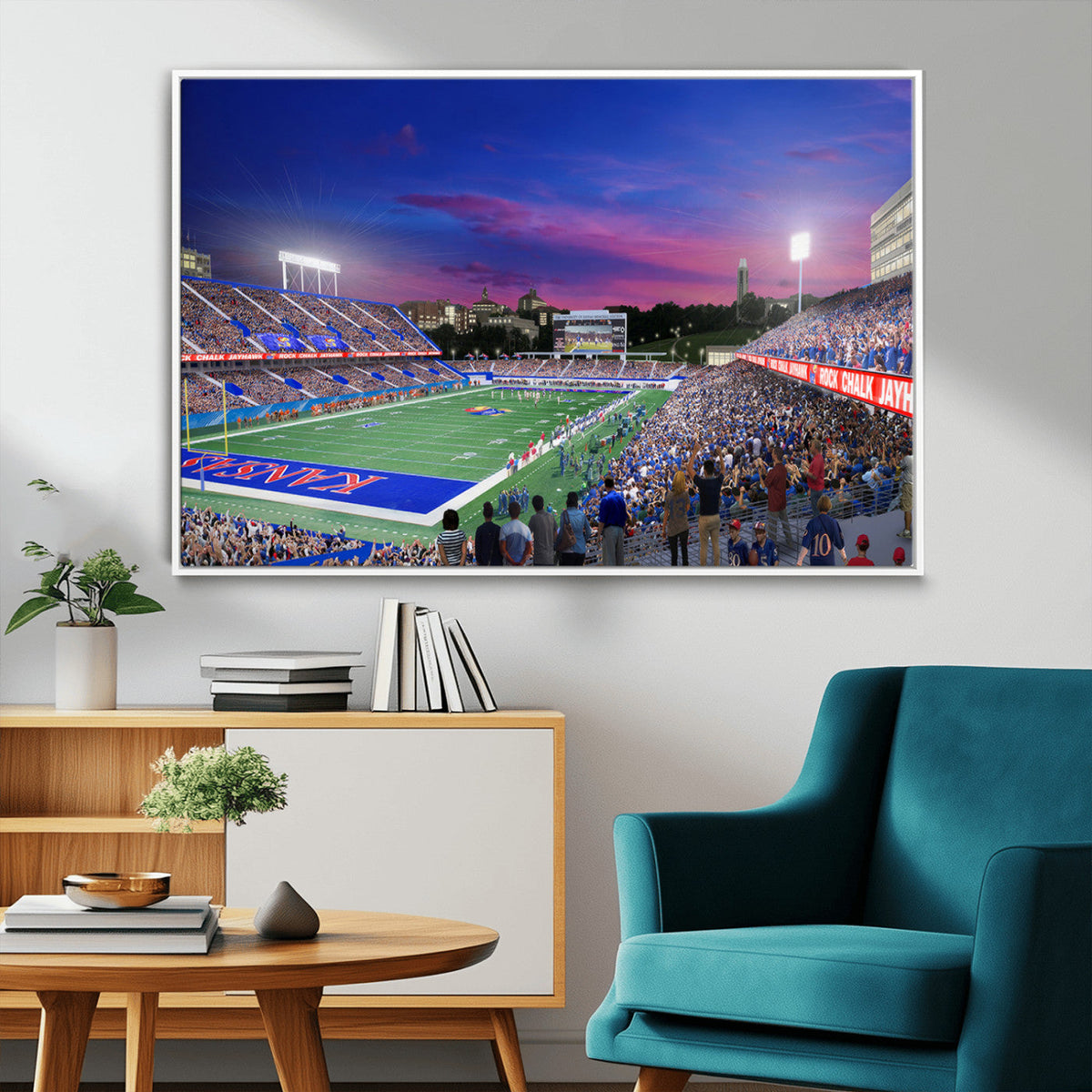 University of Kansas Jayhawks Football Team Print Canvas-