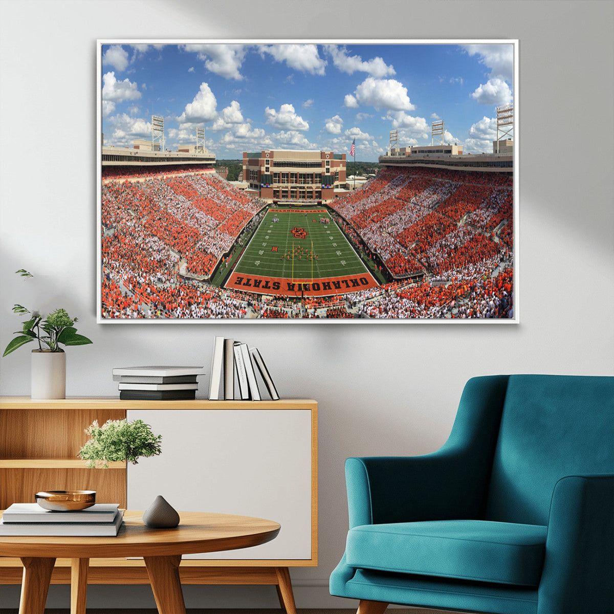 Oklahoma State Cowboys Football Team Print - Stillwater
