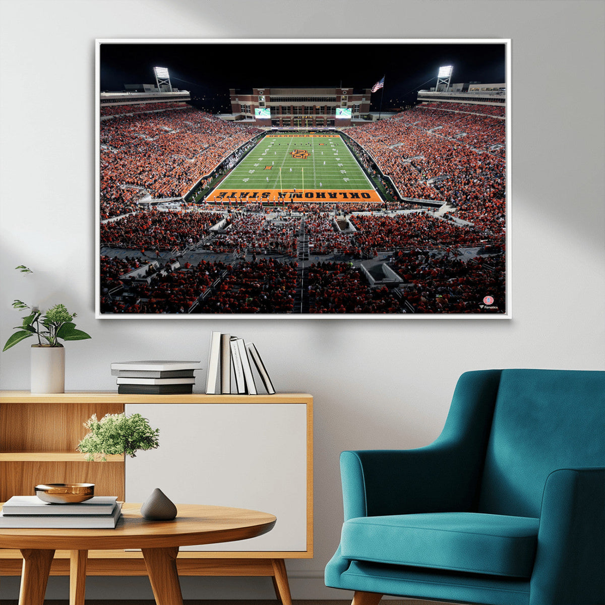 Oklahoma State Cowboys Canvas Print, Football Team Print -